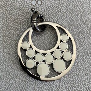 Dyrberg/Kern Idoya extra large off white enamel pendant